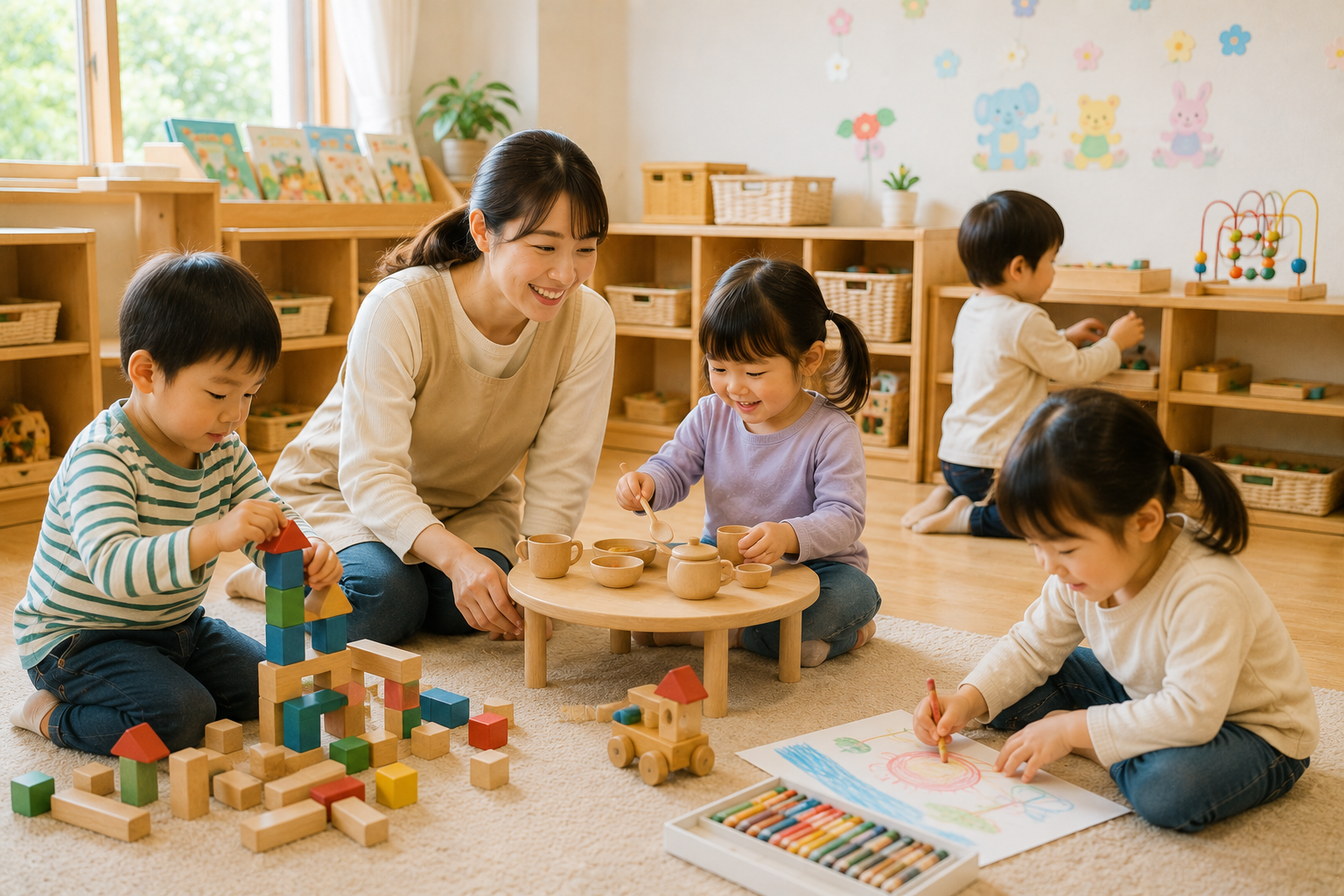 午後の遊びと生活